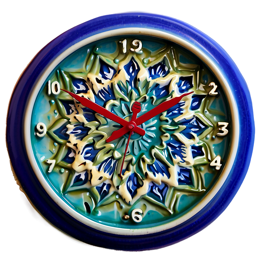 Handcrafted Ceramic Clock Png Iqs PNG Image