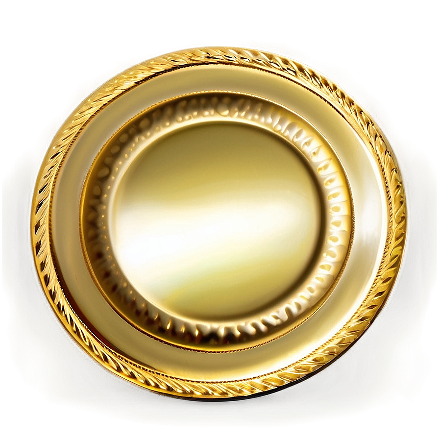 Handcrafted Gold Plate Png 92 PNG Image