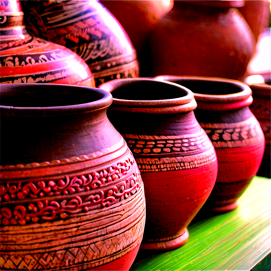 Handcrafted Pottery Market Png Djn19 PNG Image