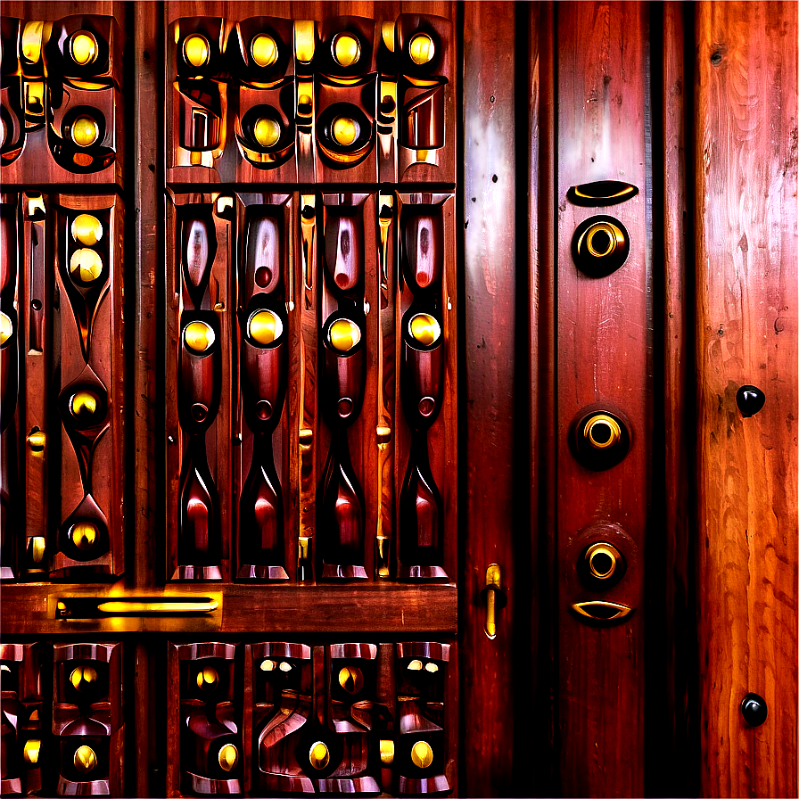 Handcrafted Wooden Door Png Dsv24 PNG Image