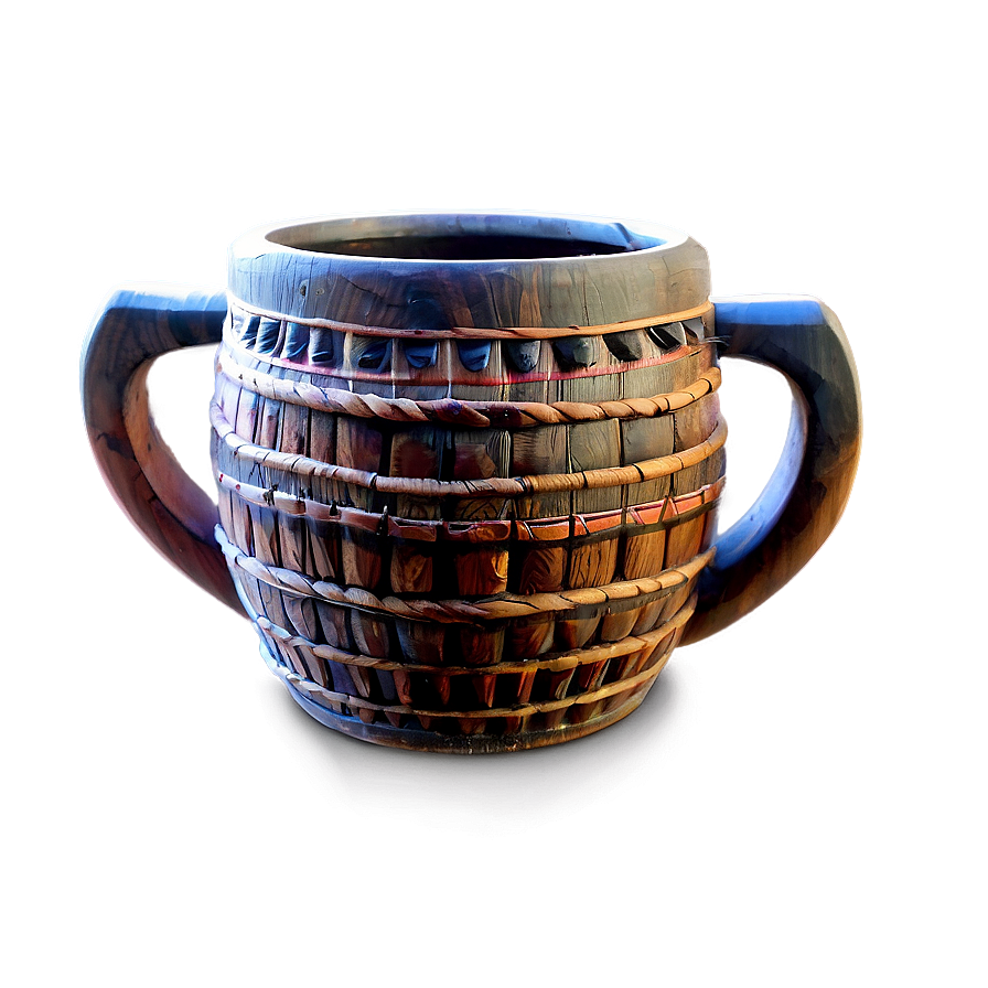 Handcrafted Wooden Jug Png 06262024 PNG Image