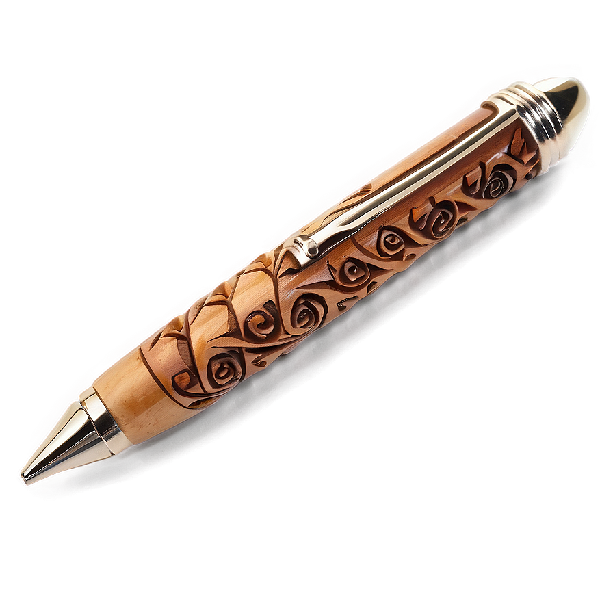 Handcrafted Wooden Pen Png 05252024 PNG Image