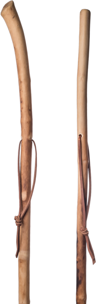 Handcrafted Wooden Walking Stick PNG Image