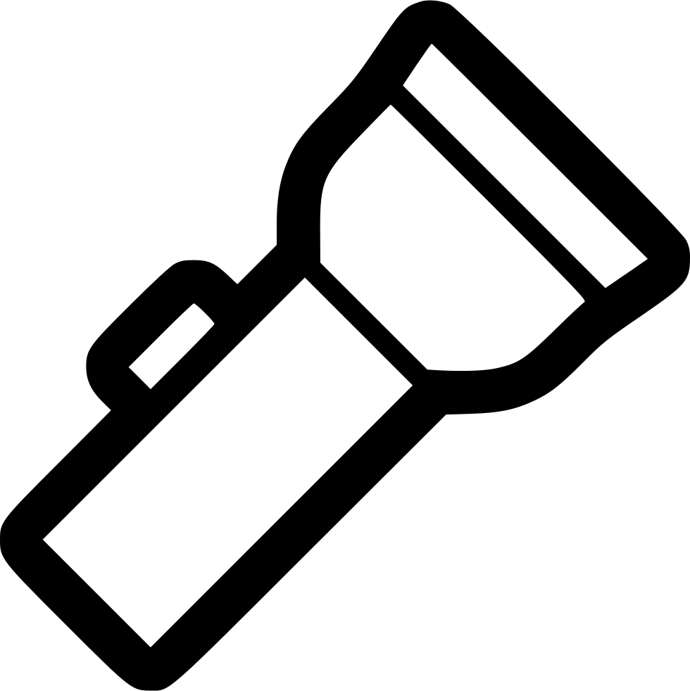 Handheld Flashlight Icon PNG Image