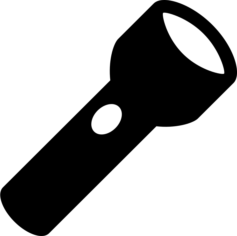 Handheld Flashlight Icon PNG Image