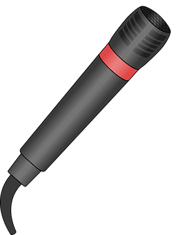 Handheld Microphone Vector Illustration PNG Image