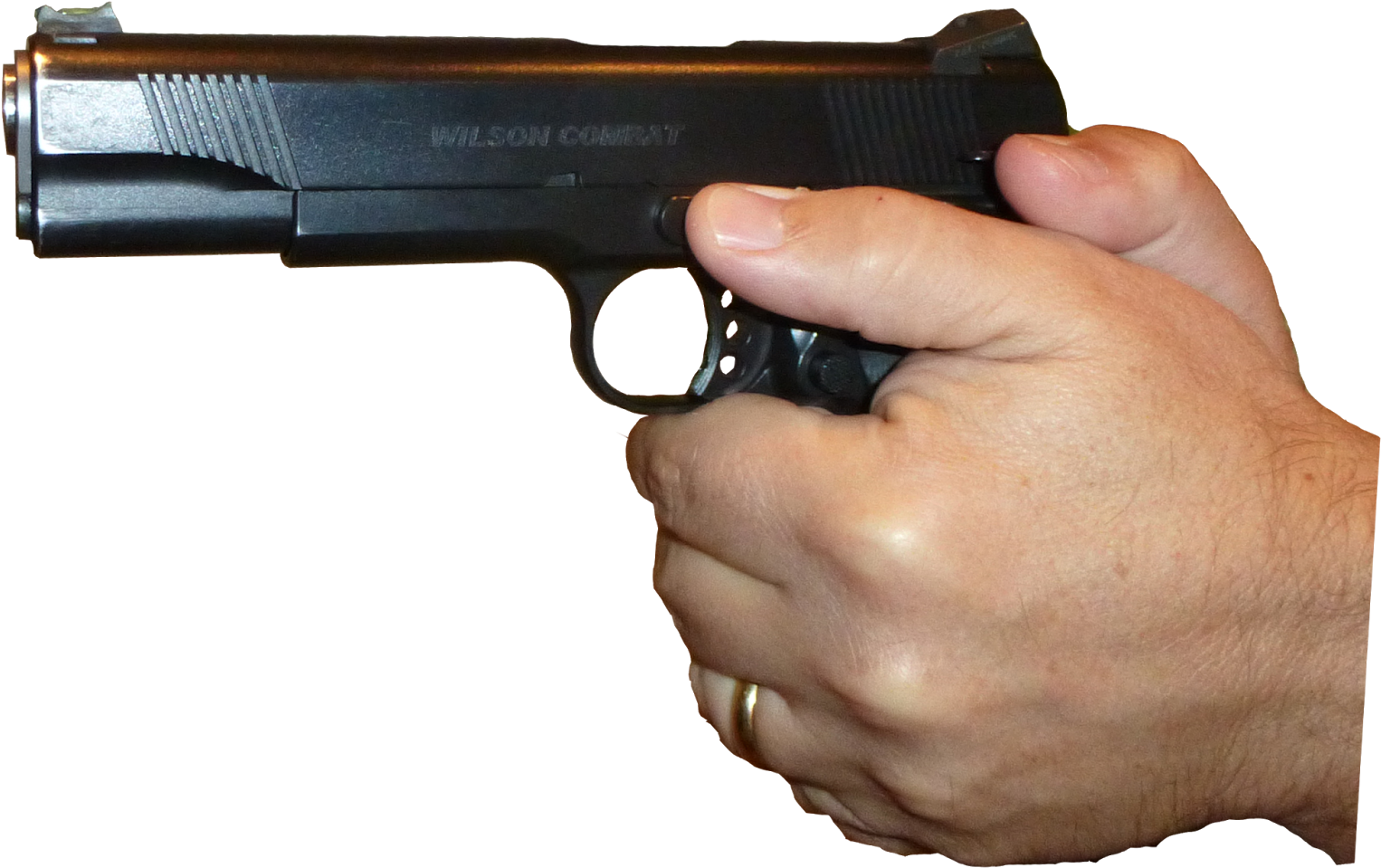 Handheld Pistol Ready Position PNG Image