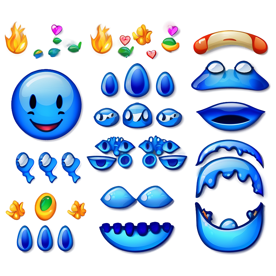 Handpicked Blue Emoji Png Selection Vet PNG Image