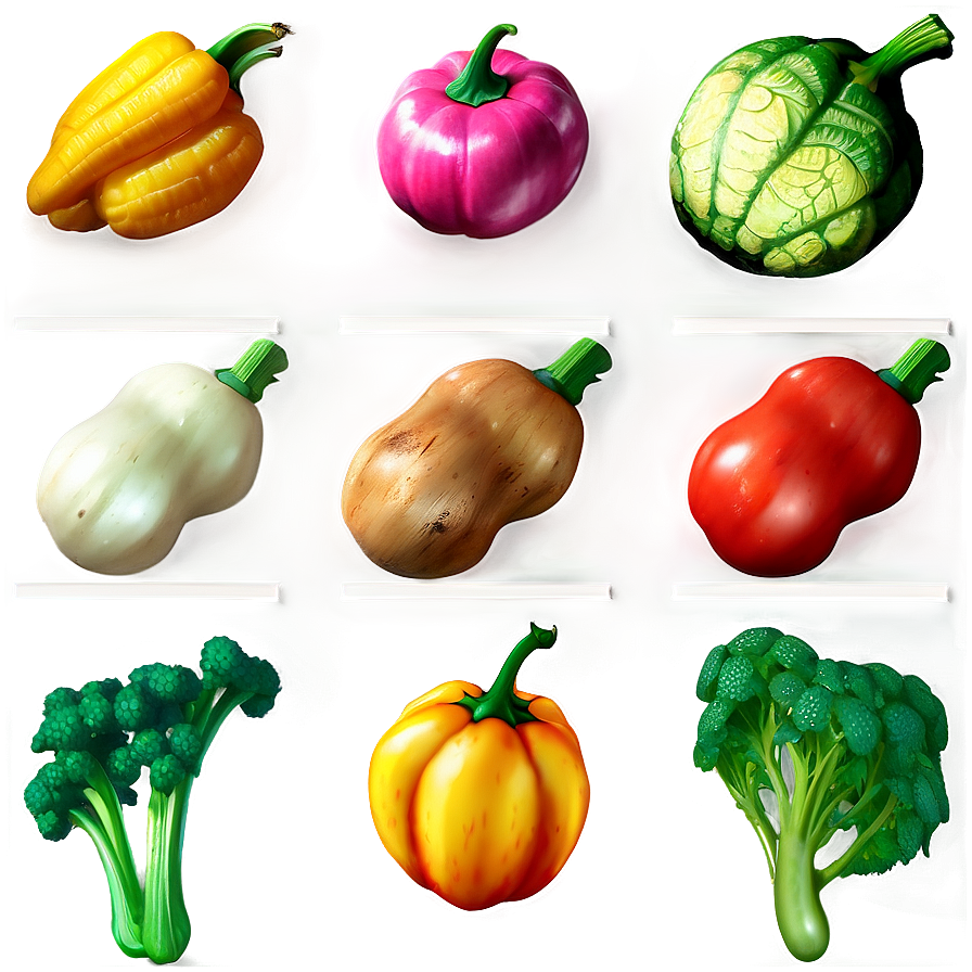 Handpicked Vegetables Set Png Mvl35 PNG Image