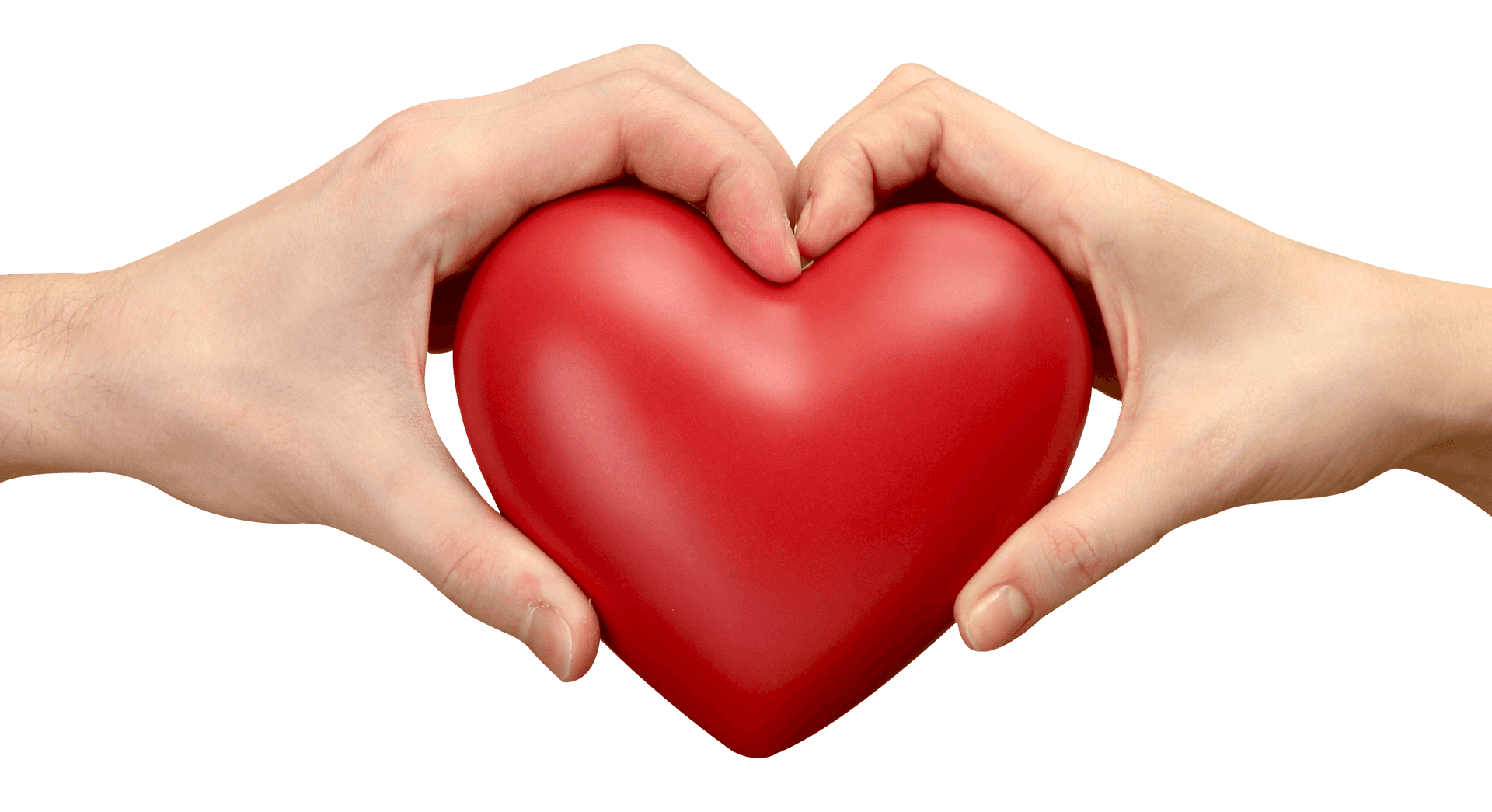 Hands Holding Red Heart PNG Image