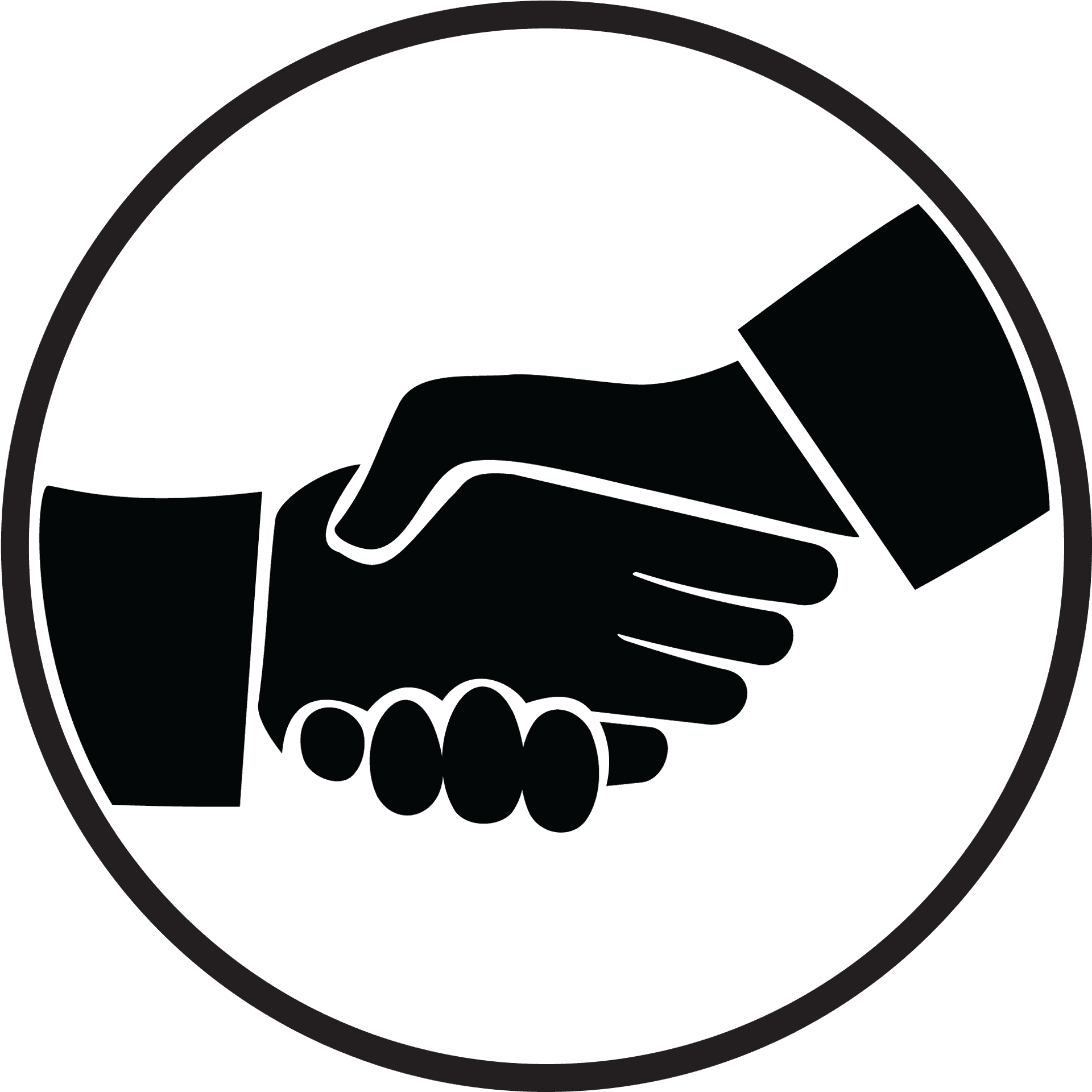 Handshake Symbol Graphic PNG Image