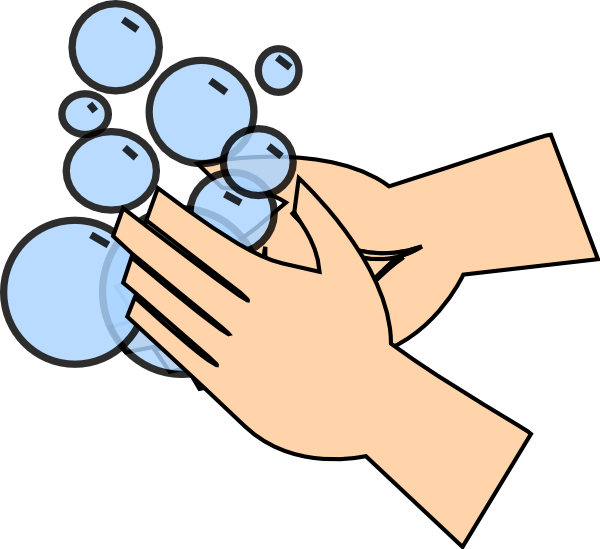 Handwashing With Soap Bubbles Cartoon PNG Image