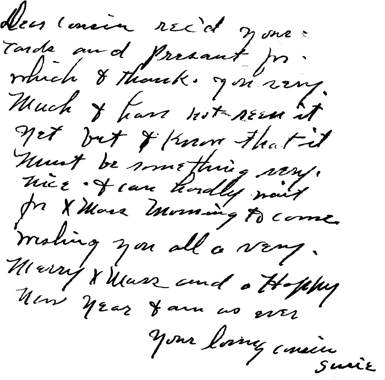 Handwritten Letter Excerpt PNG Image