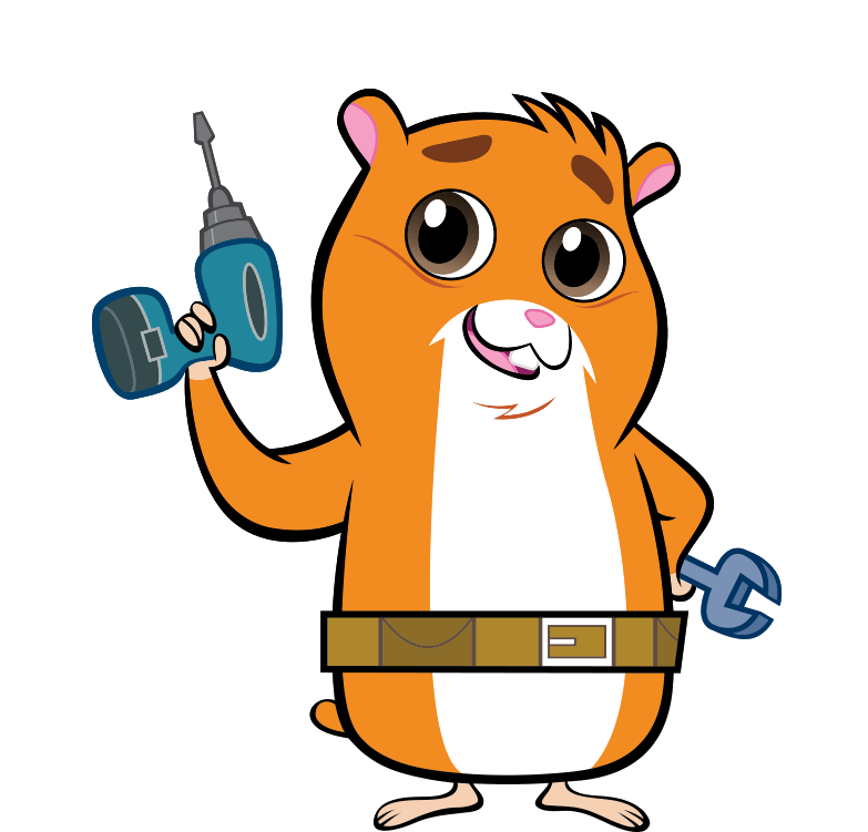 Handy Hamster_ Cartoon_ Character PNG Image