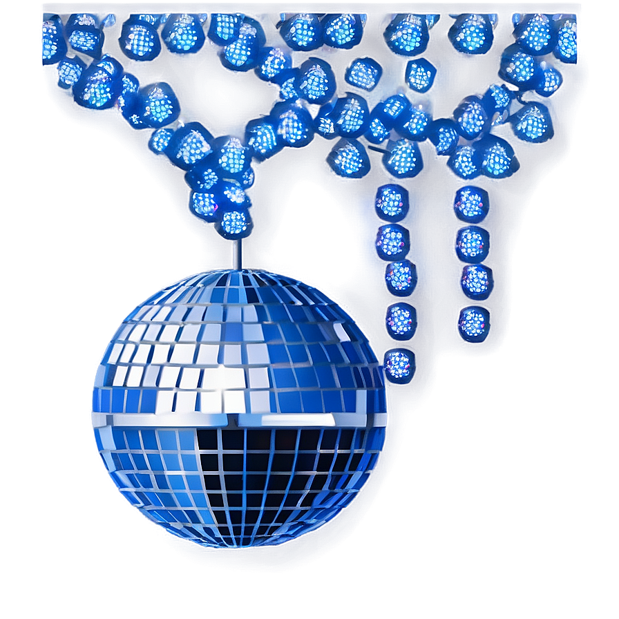 Hanging Disco Ball Illustration PNG Image