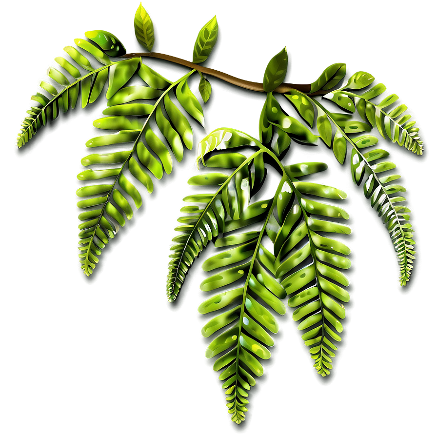 Hanging Fern Leaf Decoration Png Wgj57 PNG Image