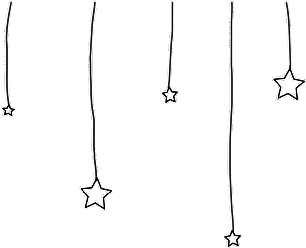 Hanging Stars Sketch PNG Image