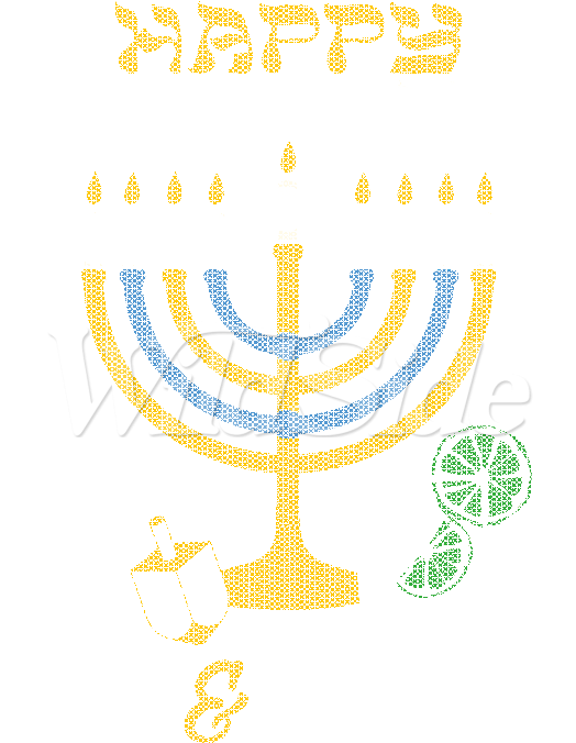 Hanukkah Ginand Tonic Themed Graphic PNG Image