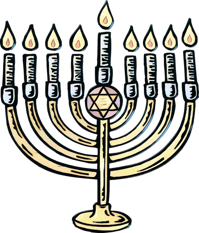 Hanukkah Menorah Illustration PNG Image