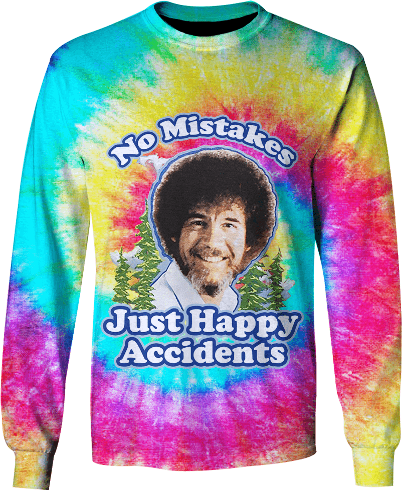 Happy Accidents Tie Dye Sweatshirt PNG Image