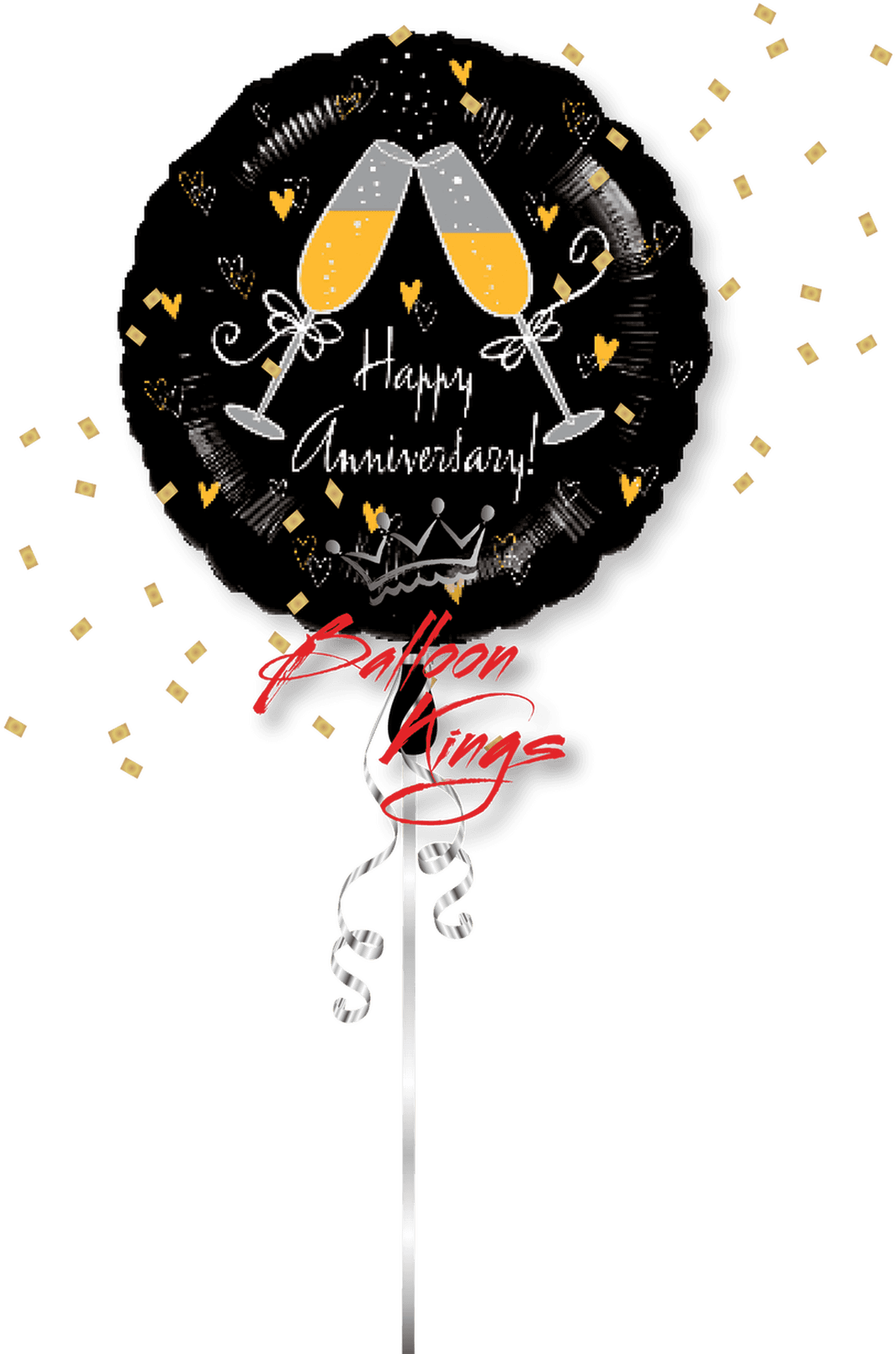 Happy Anniversary Celebration Balloon PNG Image