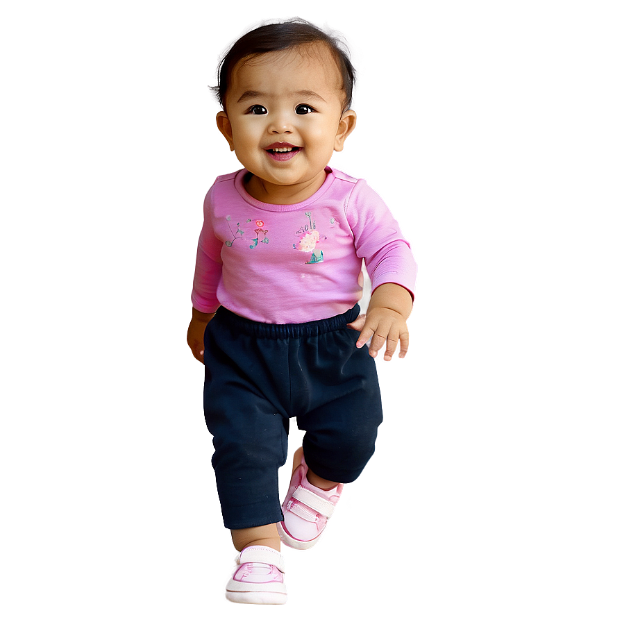 Happy Baby Girl Cartoon Png Cnm PNG Image