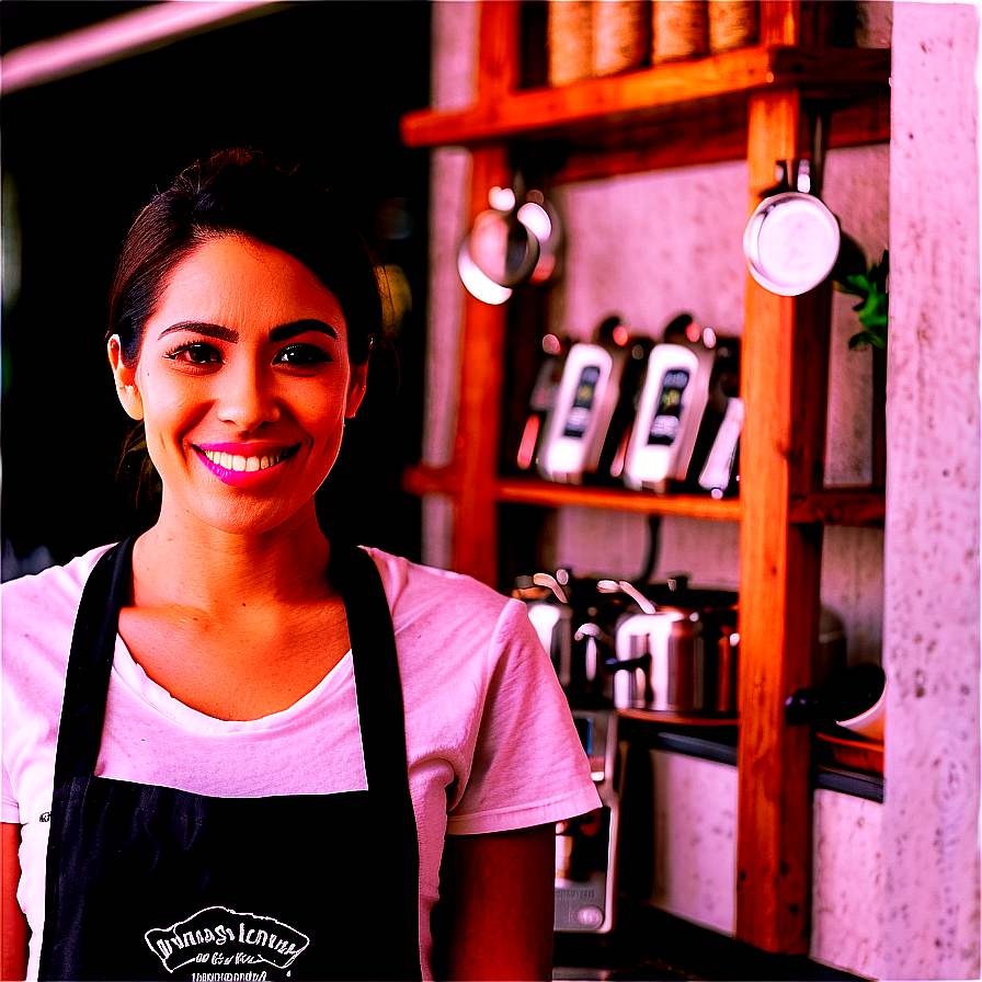 Happy Barista Working Png Mkv80 PNG Image