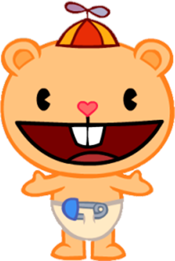 Happy Bear Cartoon Character PNG Image