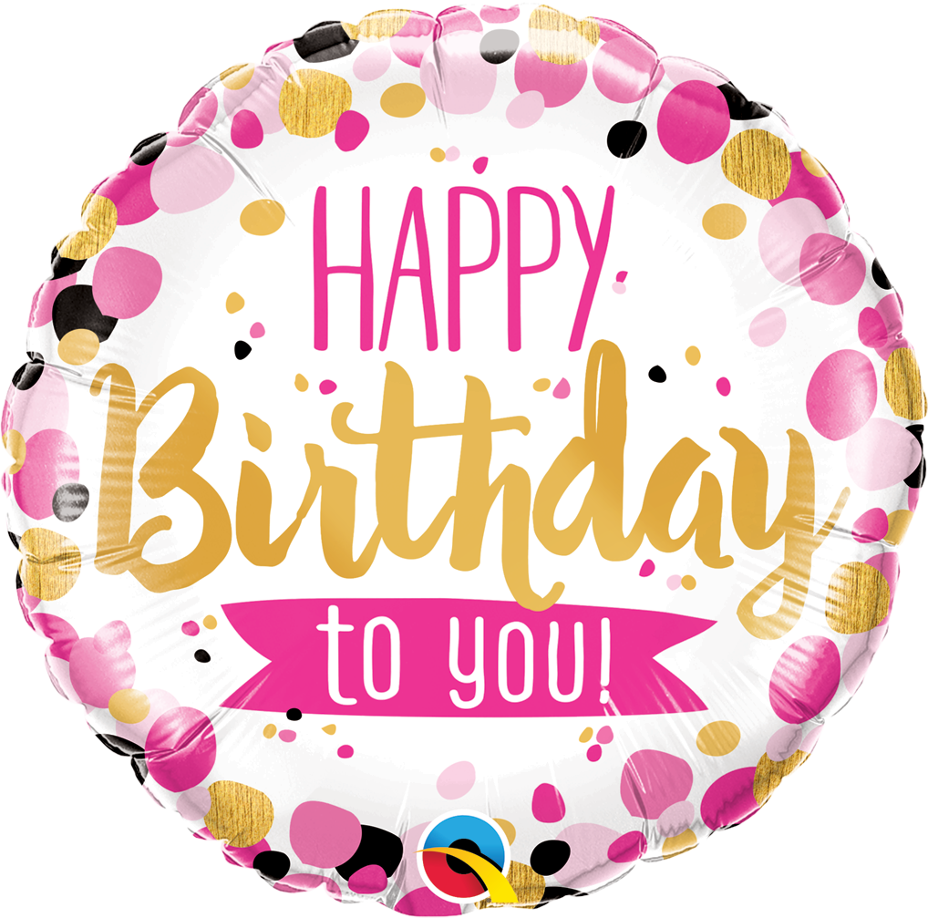 Happy Birthday Balloon Celebration PNG Image