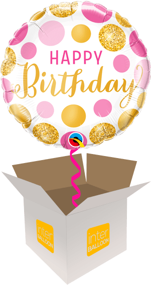 Happy Birthday Balloonin Box PNG Image