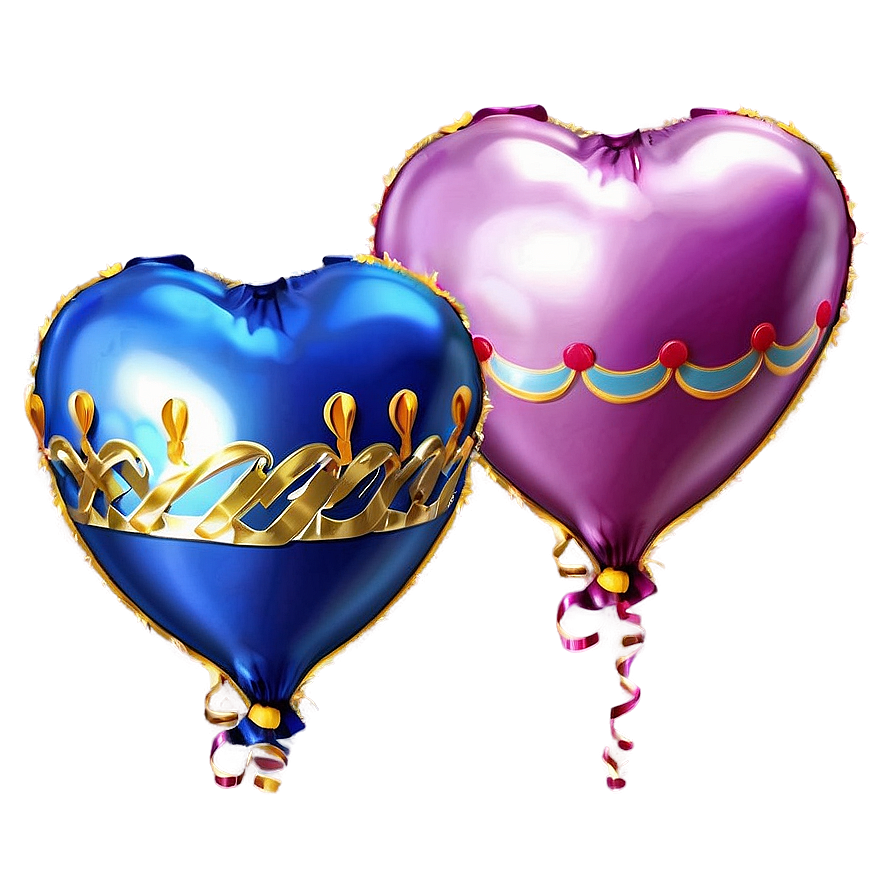 Happy Birthday Heart Balloon Png Ena PNG Image