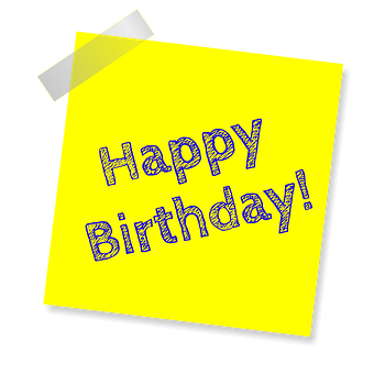 Happy Birthday Note Image PNG Image