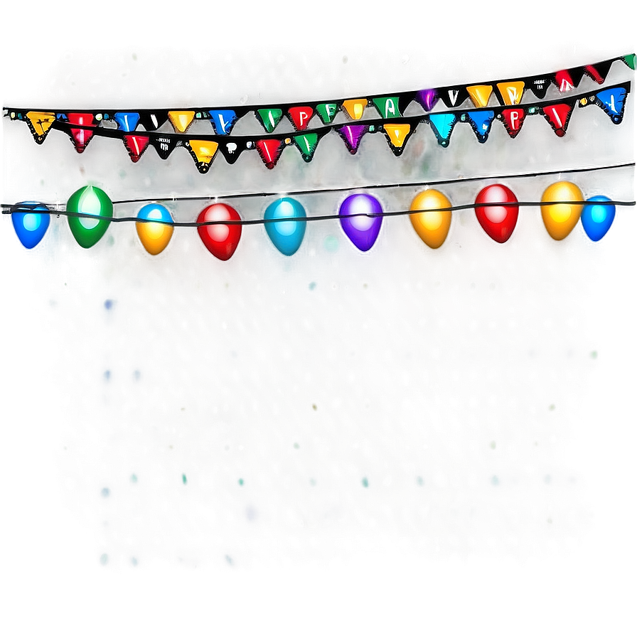 Happy Birthday Party Lights Png Pfu PNG Image