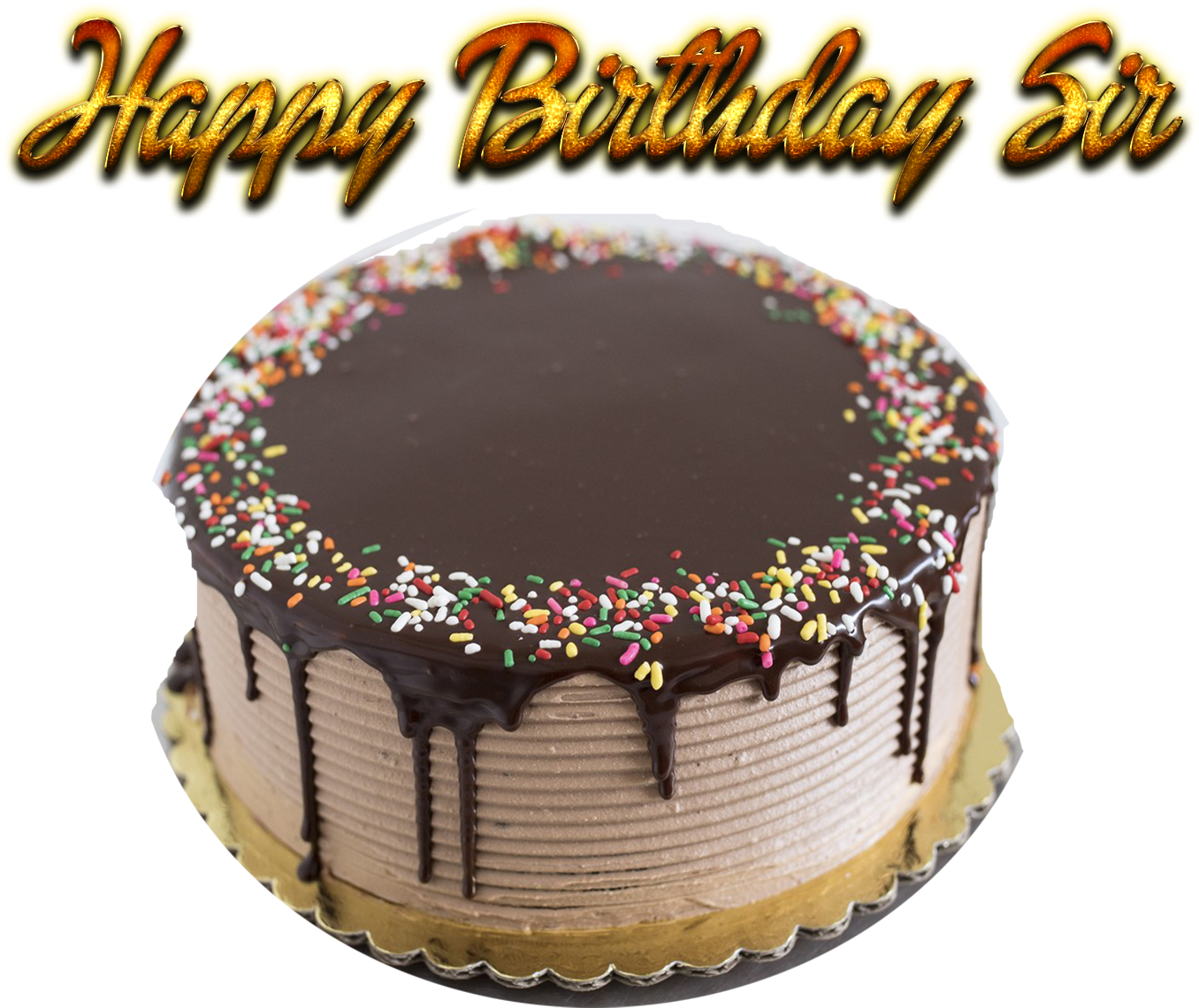 Happy Birthday Sir Cake Image PNG Image