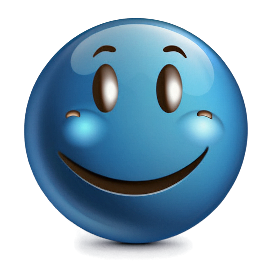 Happy Blue Emoji Png Owj39 PNG Image