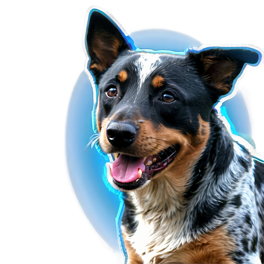 Happy Blue Heeler Png 06282024 PNG Image