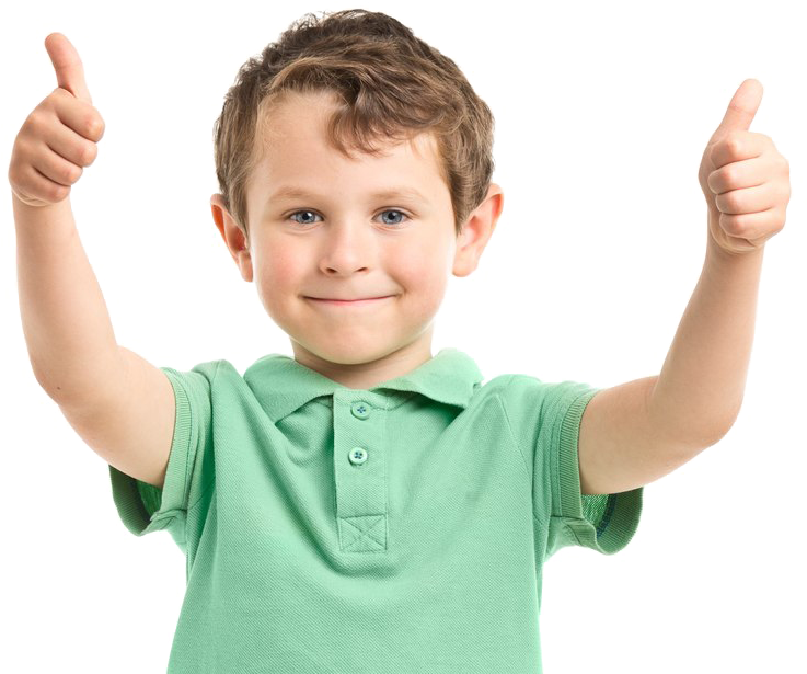 Happy Boy Giving Thumbs Up PNG Image