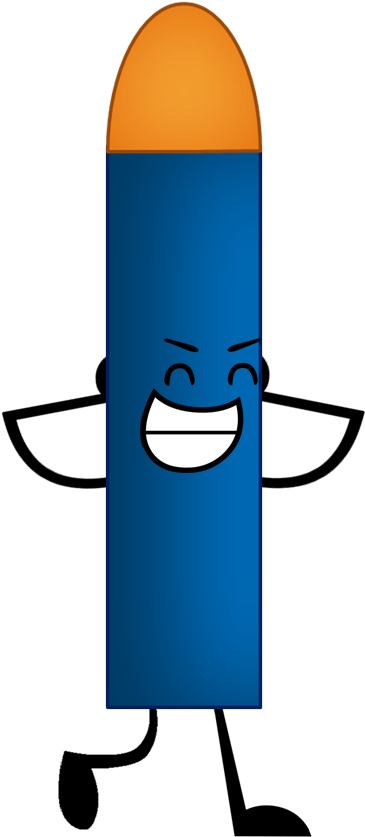 Happy Bullet Character Cartoon PNG Image