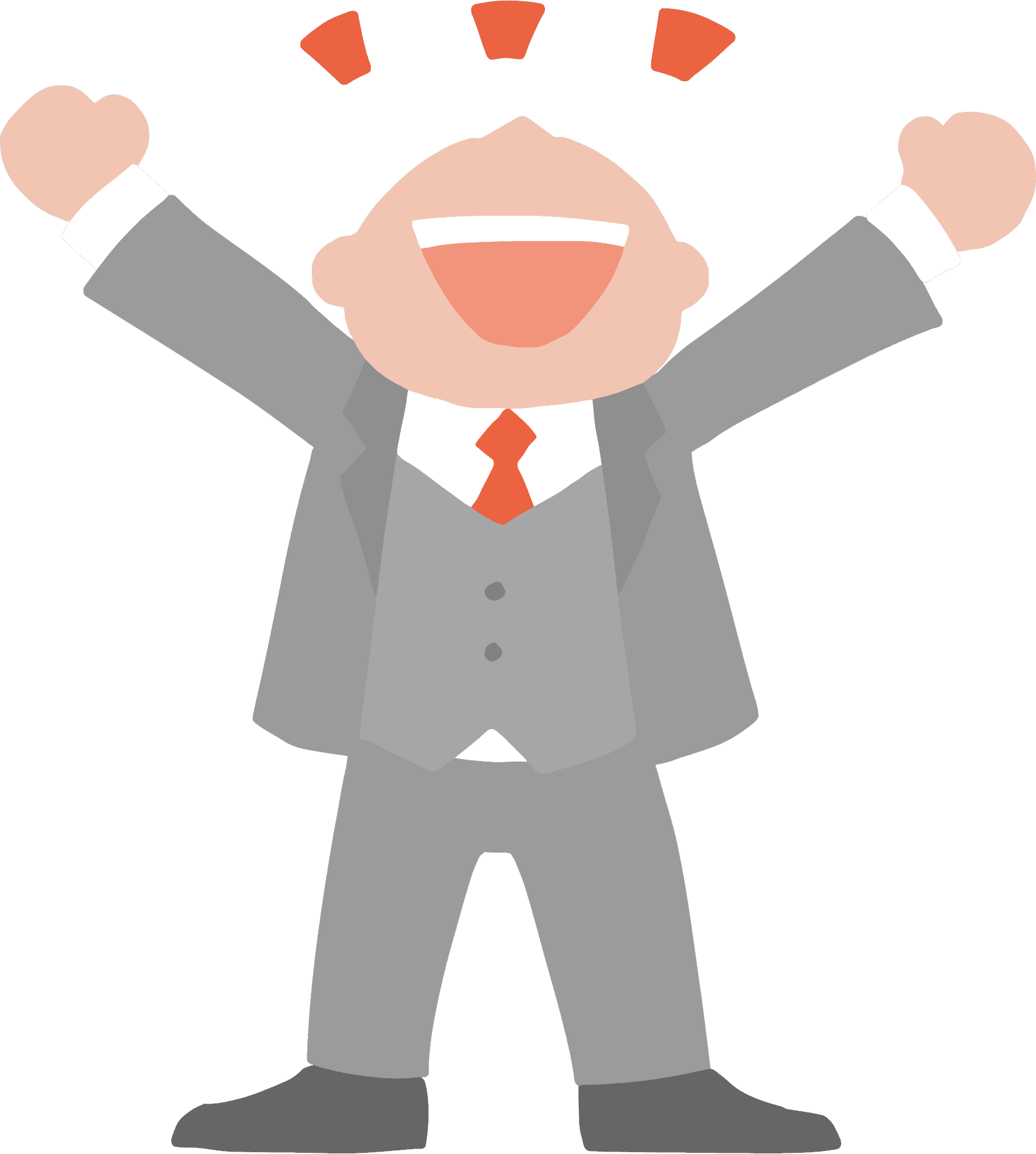 Happy Businessman Celebration Clipart PNG Image