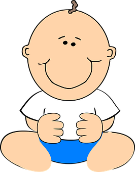 Happy Cartoon Baby PNG Image