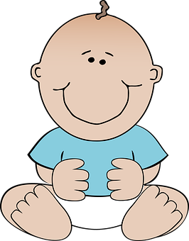 Happy Cartoon Baby PNG Image