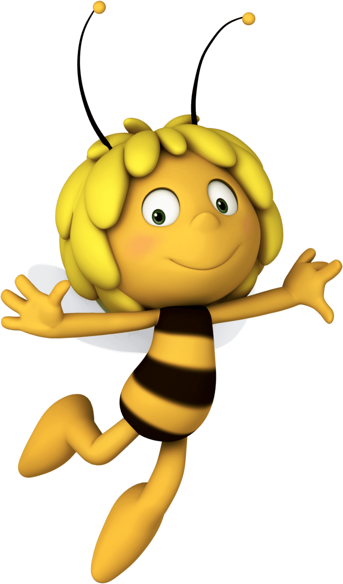 Happy Cartoon Bee Clipart PNG Image