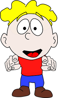 Happy Cartoon Boy Illustration PNG Image