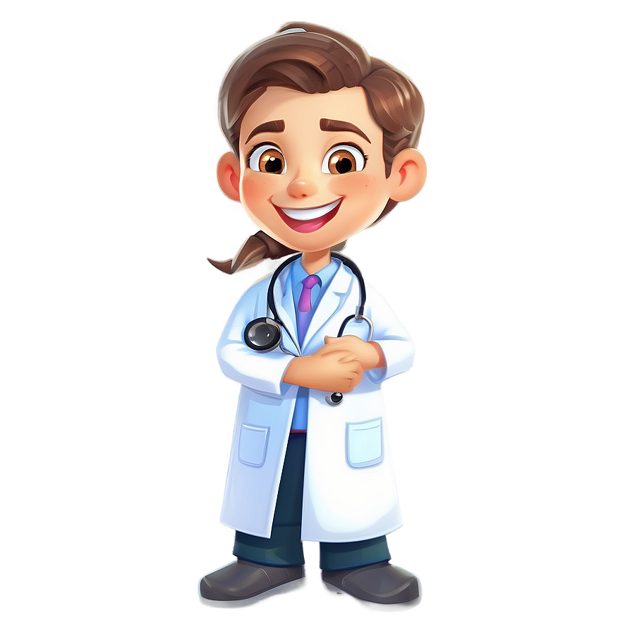 Happy Cartoon Doctor Character Png Tho82 PNG Image