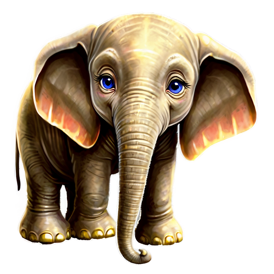 Happy Cartoon Elephant Png Net PNG Image