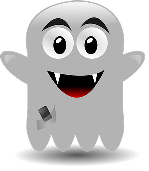 Happy Cartoon Ghost PNG Image