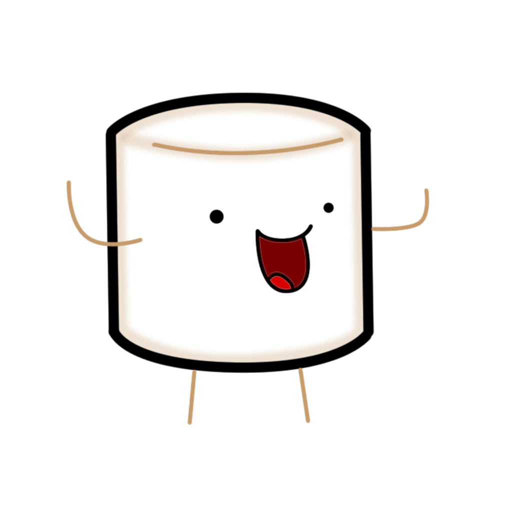 Happy Cartoon Marshmallow PNG Image