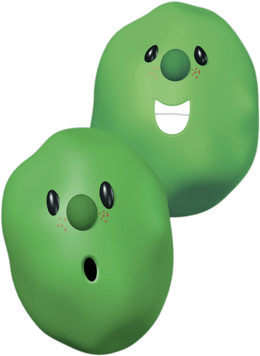 Happy Cartoon Peas Graphic PNG Image