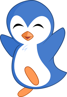 Happy Cartoon Penguin PNG Image