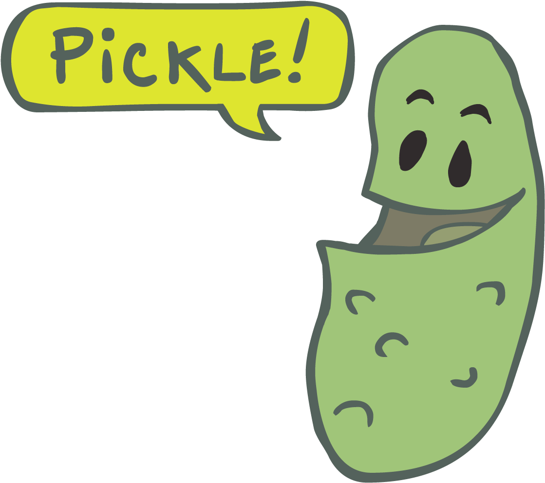 Happy Cartoon Pickle PNG Image